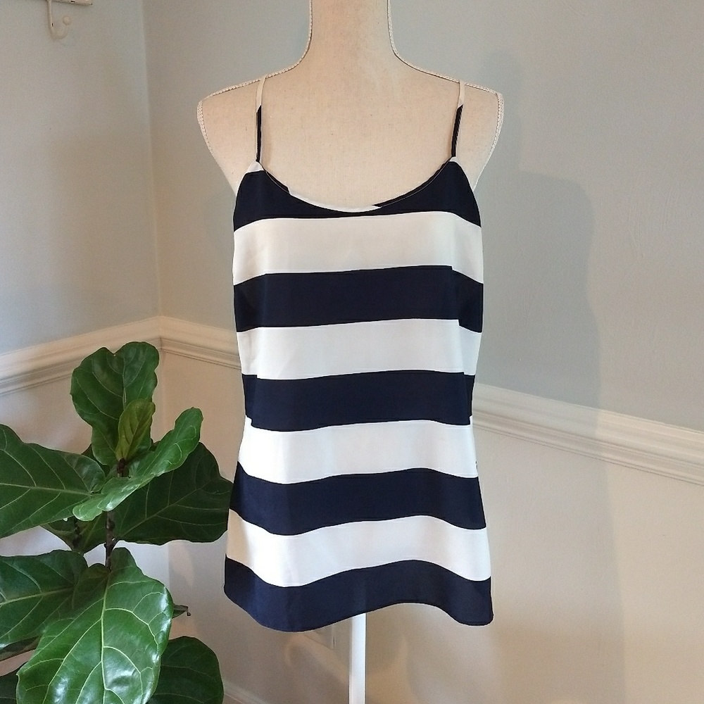 J. Crew Striped Novelty Racerback Tank